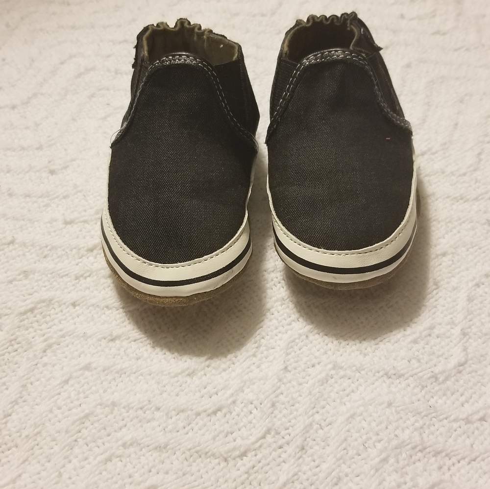 Robeez Liam Black Basic Black Soft Soles Shoes